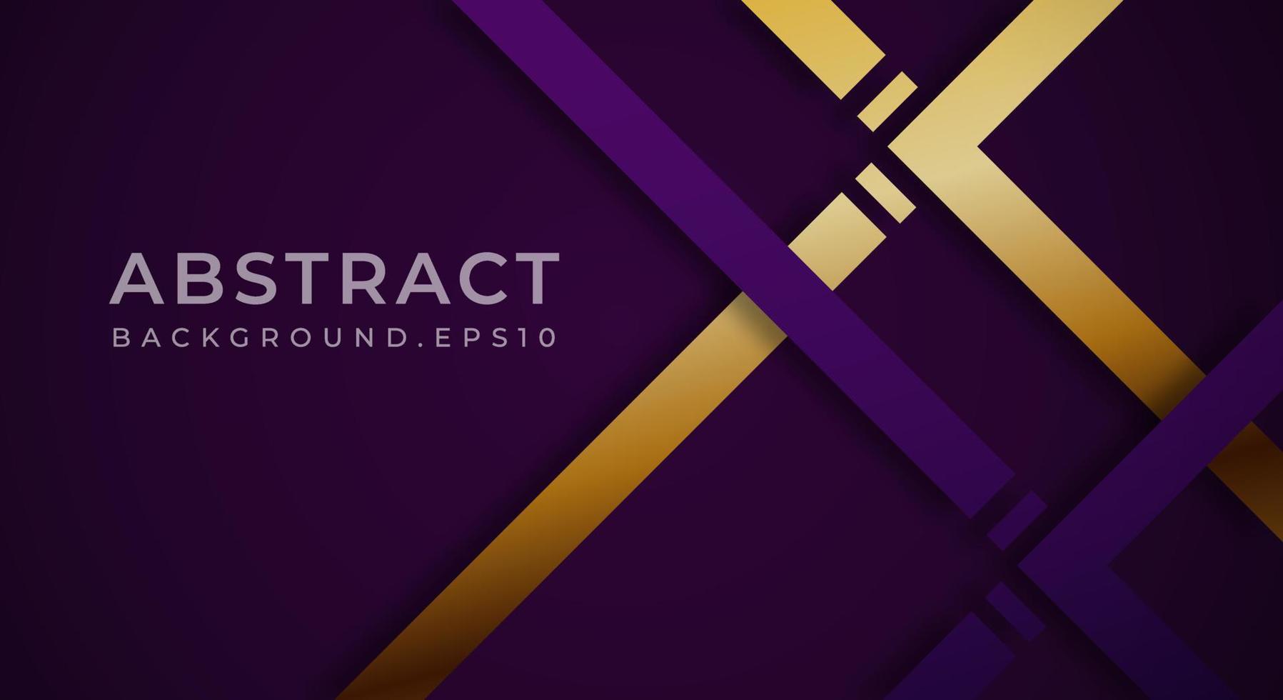 Abstract Dark Purple 3D Background with Gold and Purple Lines Paper Cut Style Textured. Usable for Decorative web layout, Poster, Banner, Corporate Brochure and Seminar Template Design vector