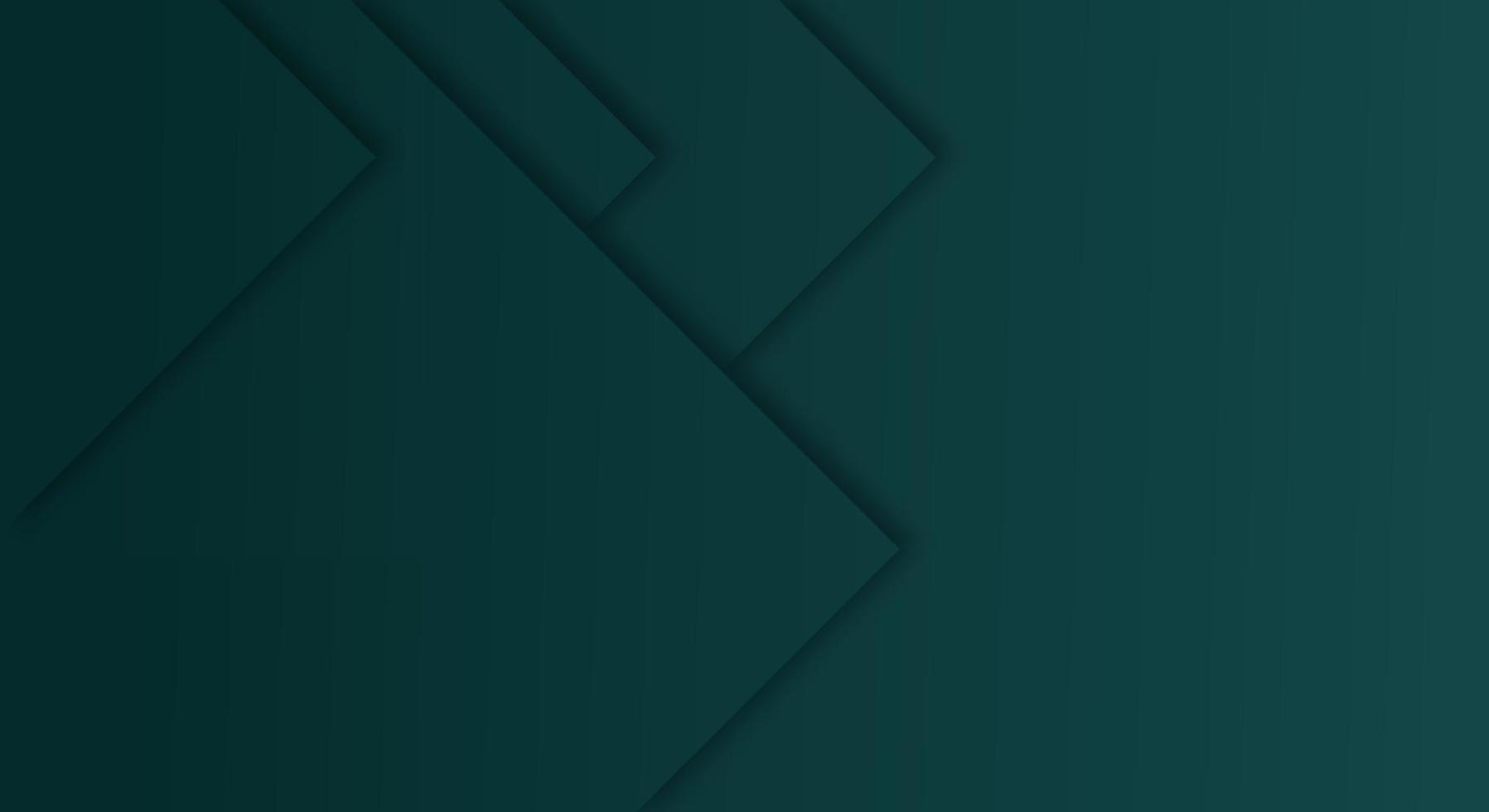 Abstract Dark Green Gradient Background Geometric Paper Cut Style for Brochures or Landing Pages Template vector