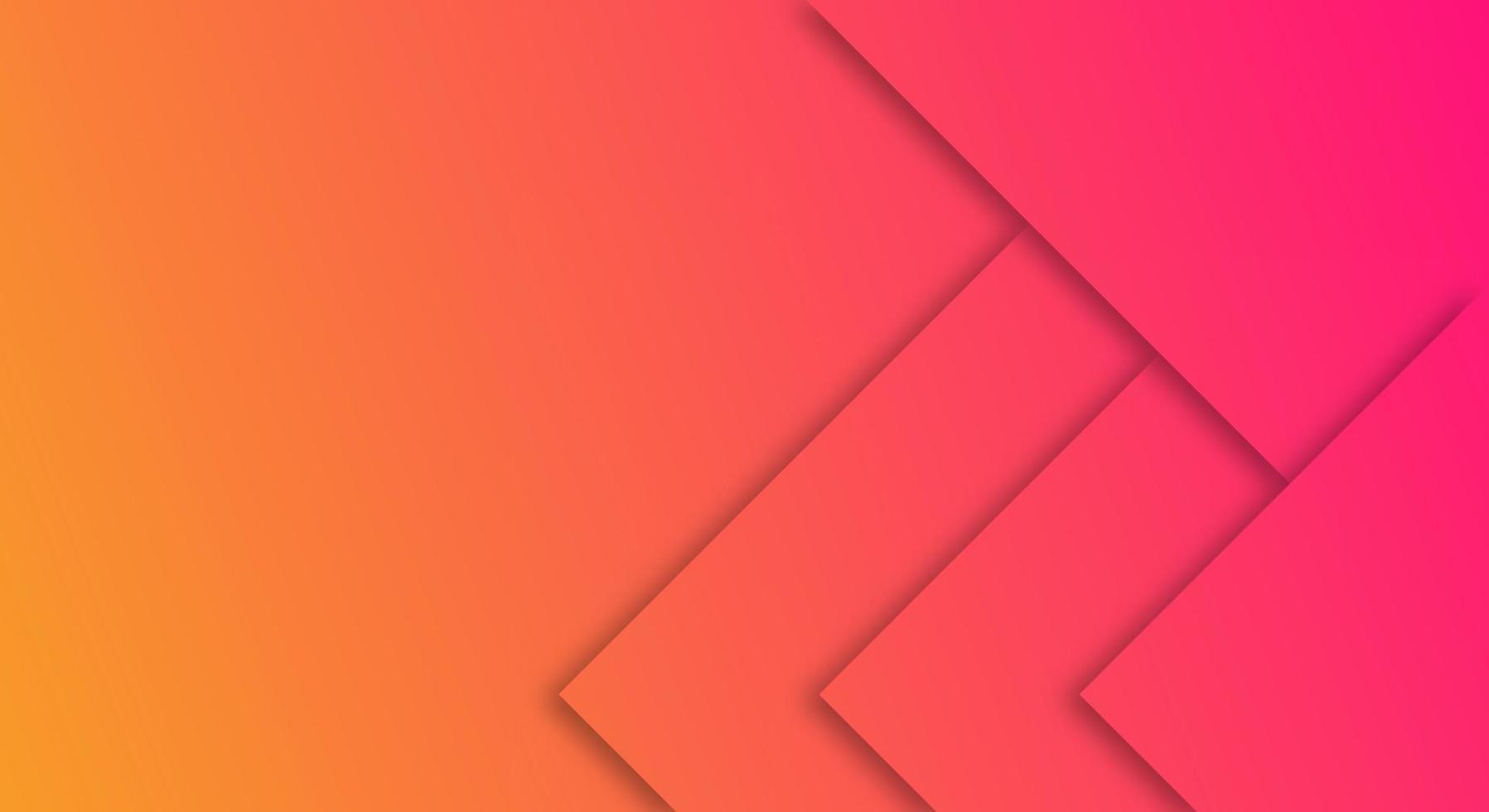 Abstract Orange and Red Gradient Background Geometric Paper Cut Style for Brochures or Landing Pages Template vector