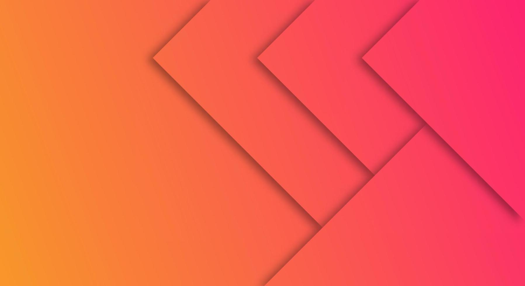Abstract Orange and Red Gradient Background Geometric Paper Cut Style for Brochures or Landing Pages Template vector