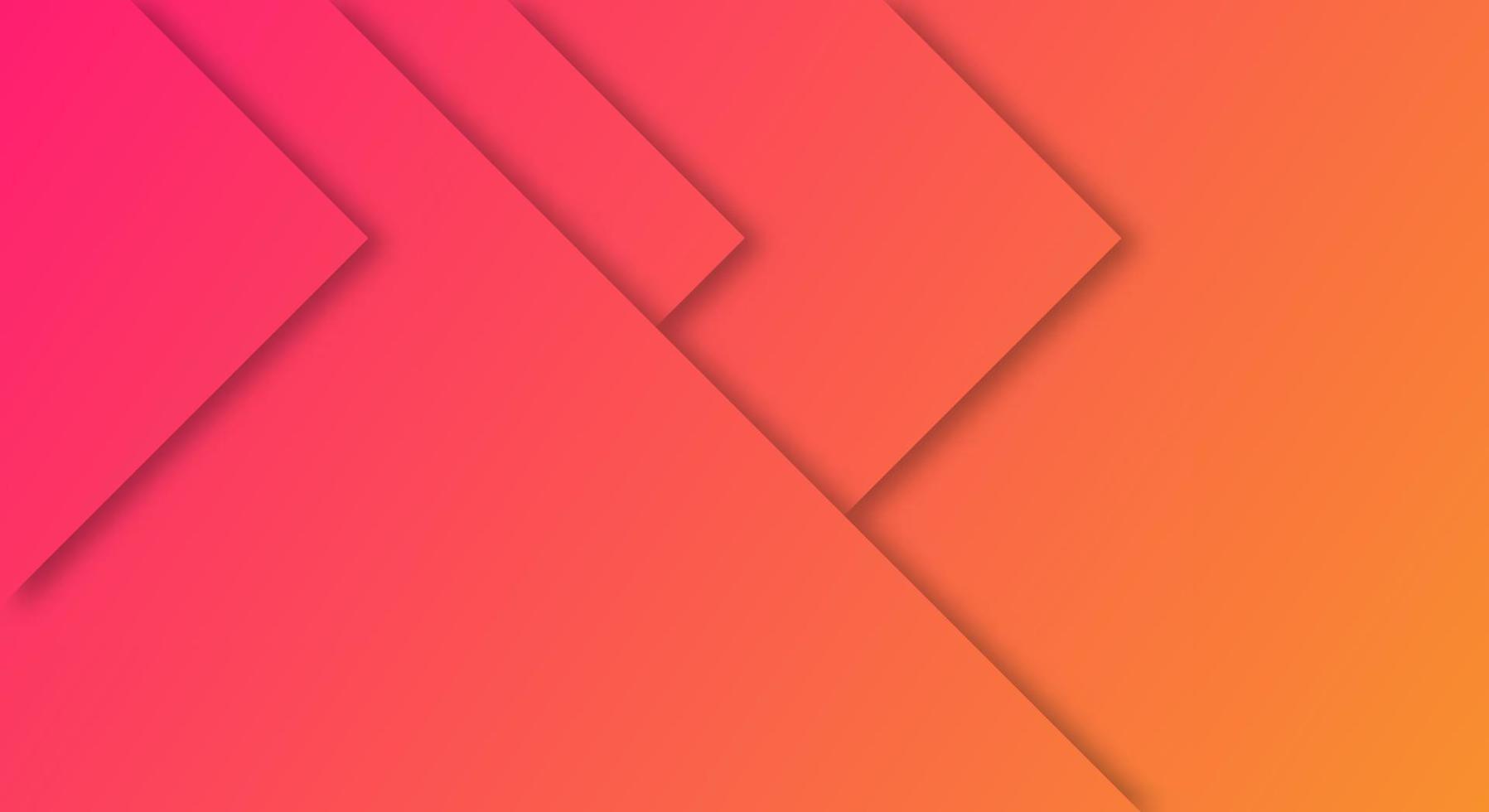 Abstract Orange and Red Gradient Background Geometric Paper Cut Style for Brochures or Landing Pages Template vector