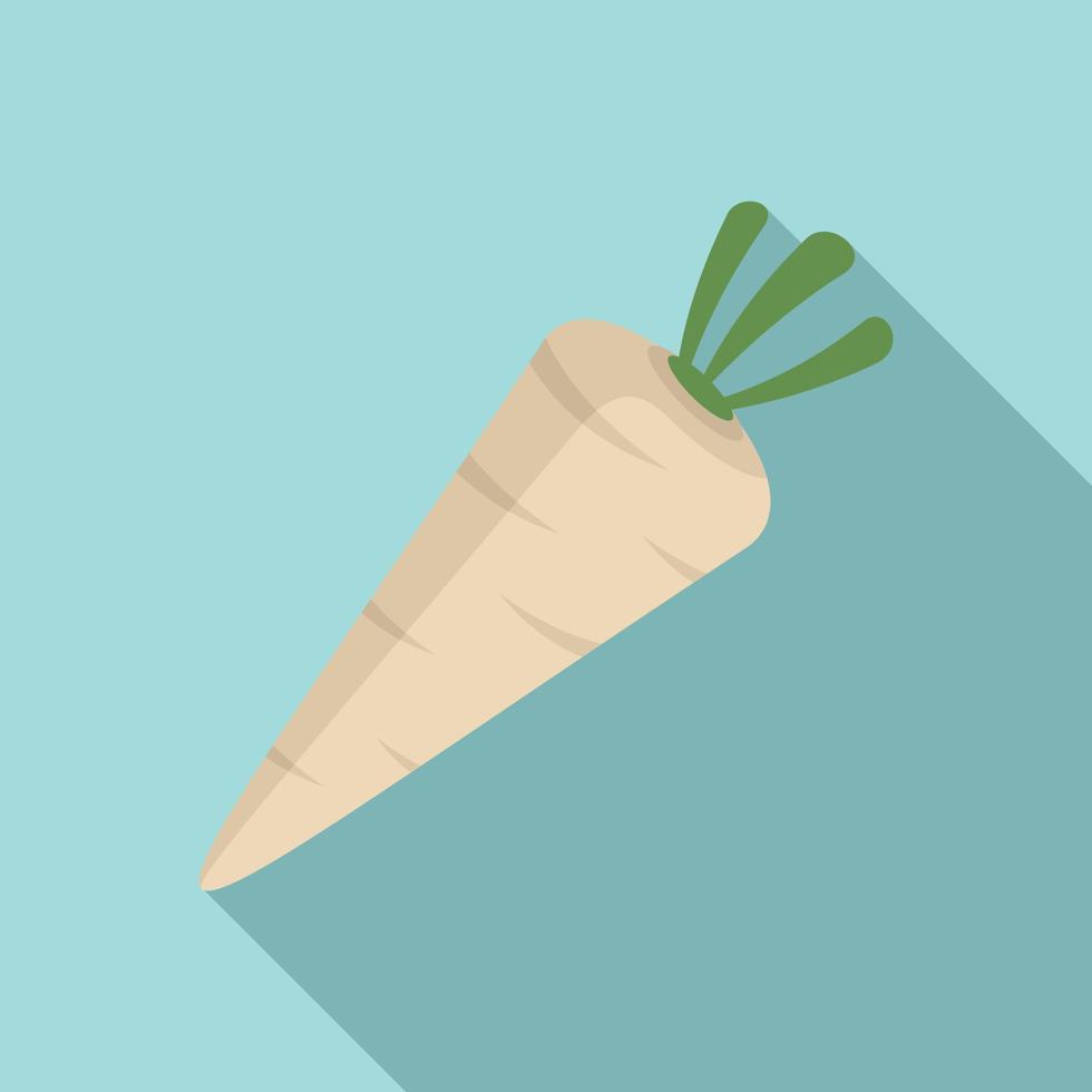 Parsnip icon, flat style vector