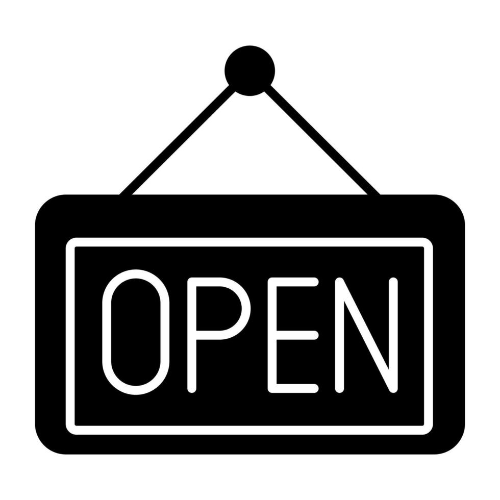 An icon design of open board vector