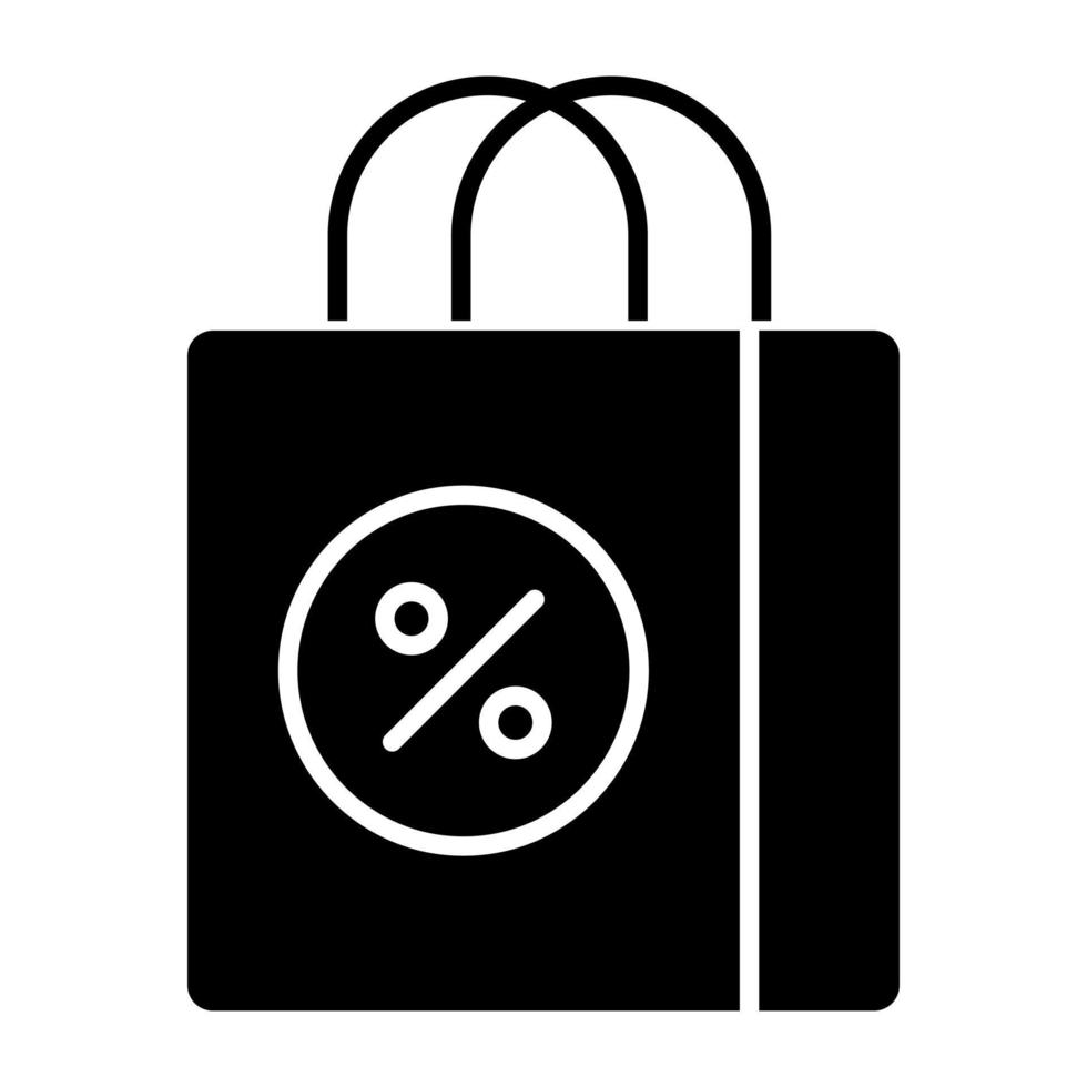 Editable design icon of shopping discount vector