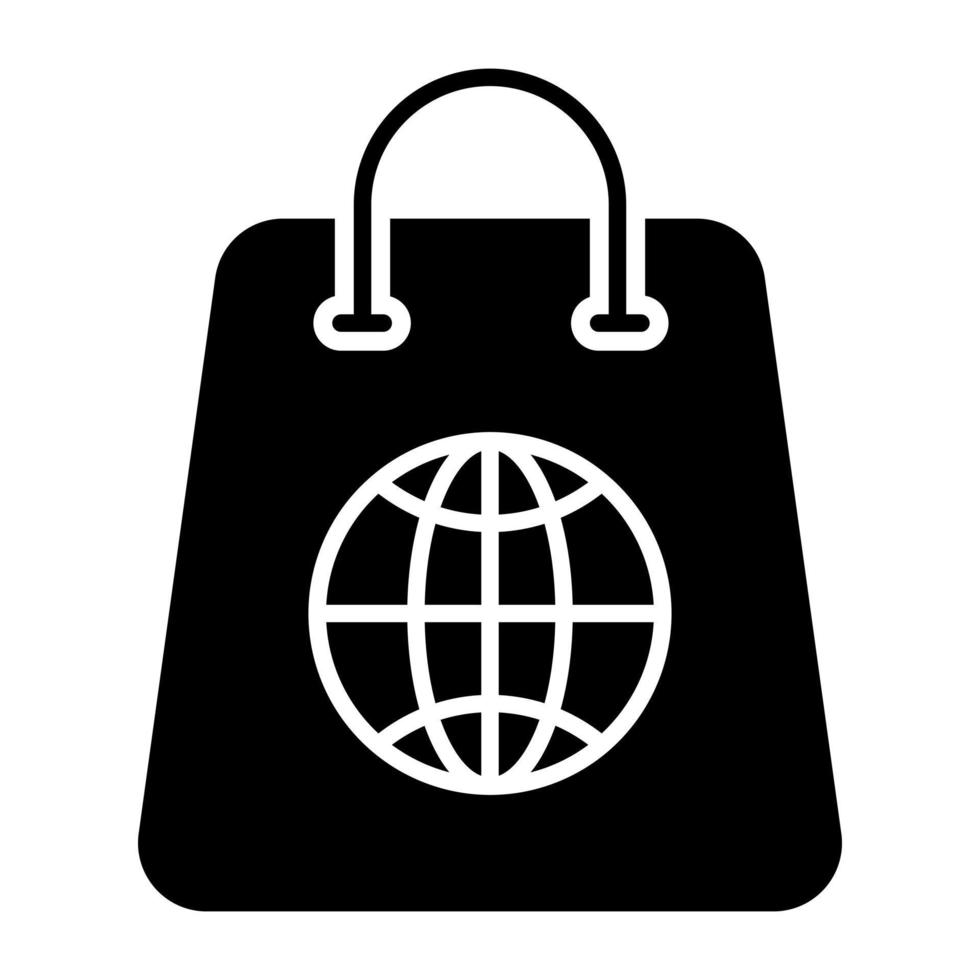 icono de diseño perfecto de compras globales vector