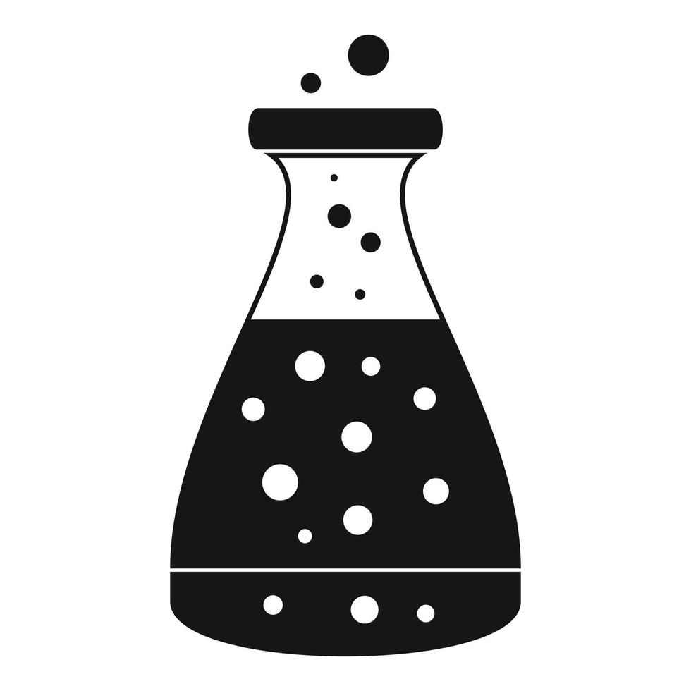 Potion flask icon, simple style vector