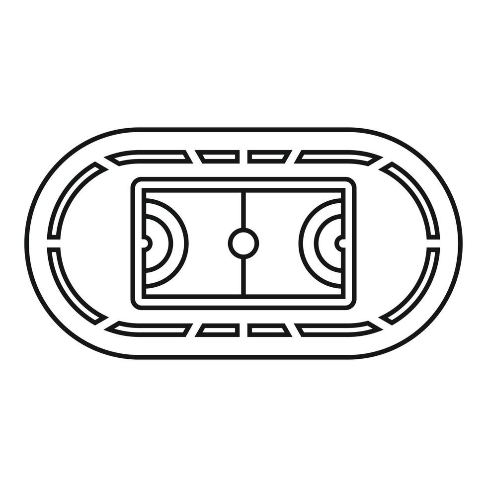 Top sport field icon, outline style vector