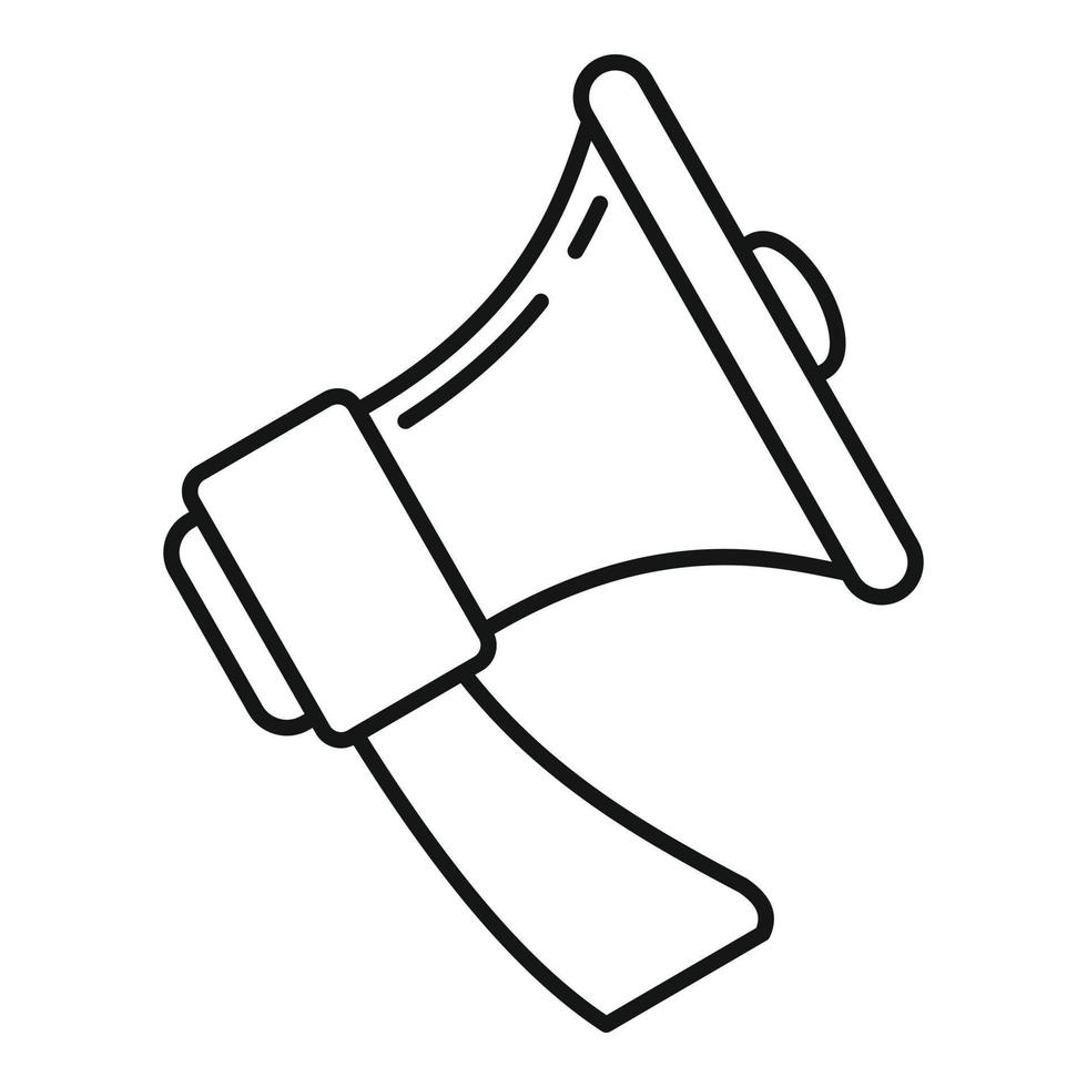 Megaphone icon, outline style vector