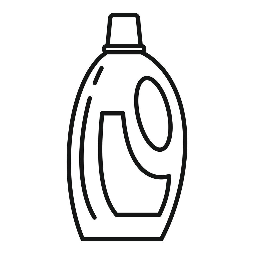 icono de botella de plástico más limpio, estilo de esquema vector