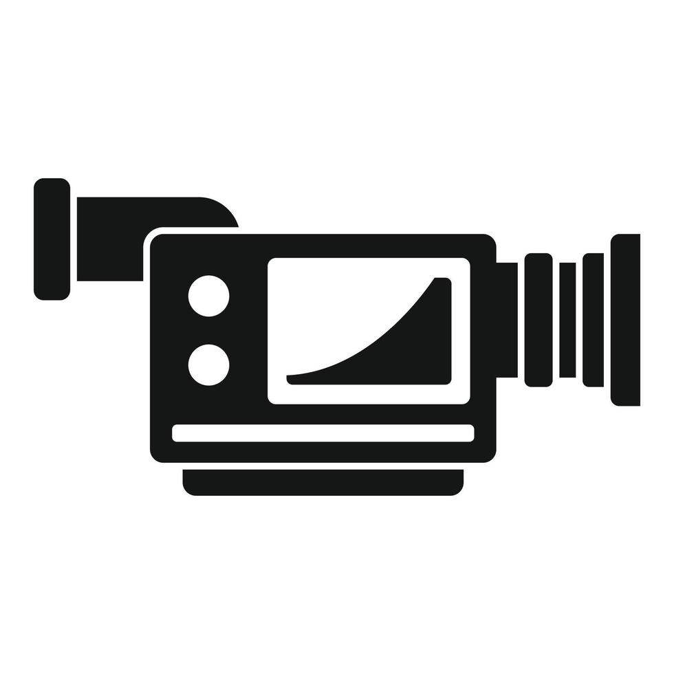 Tv camera icon, simple style vector