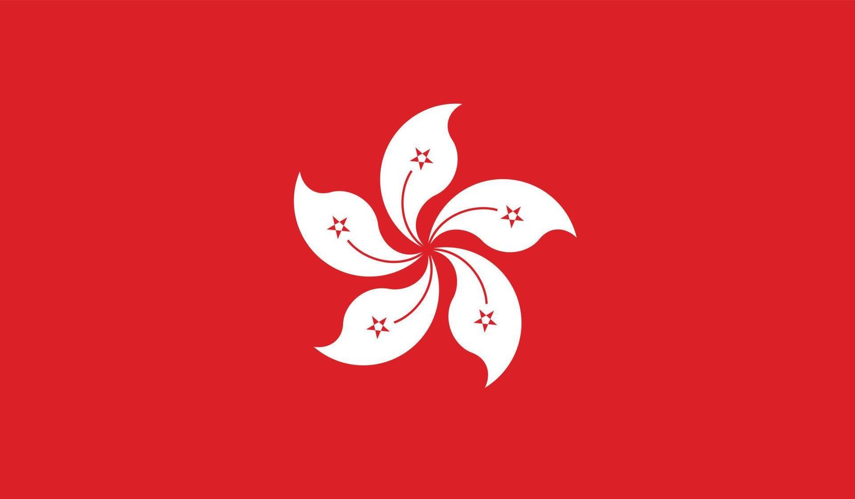 Hong Kong flag image vector