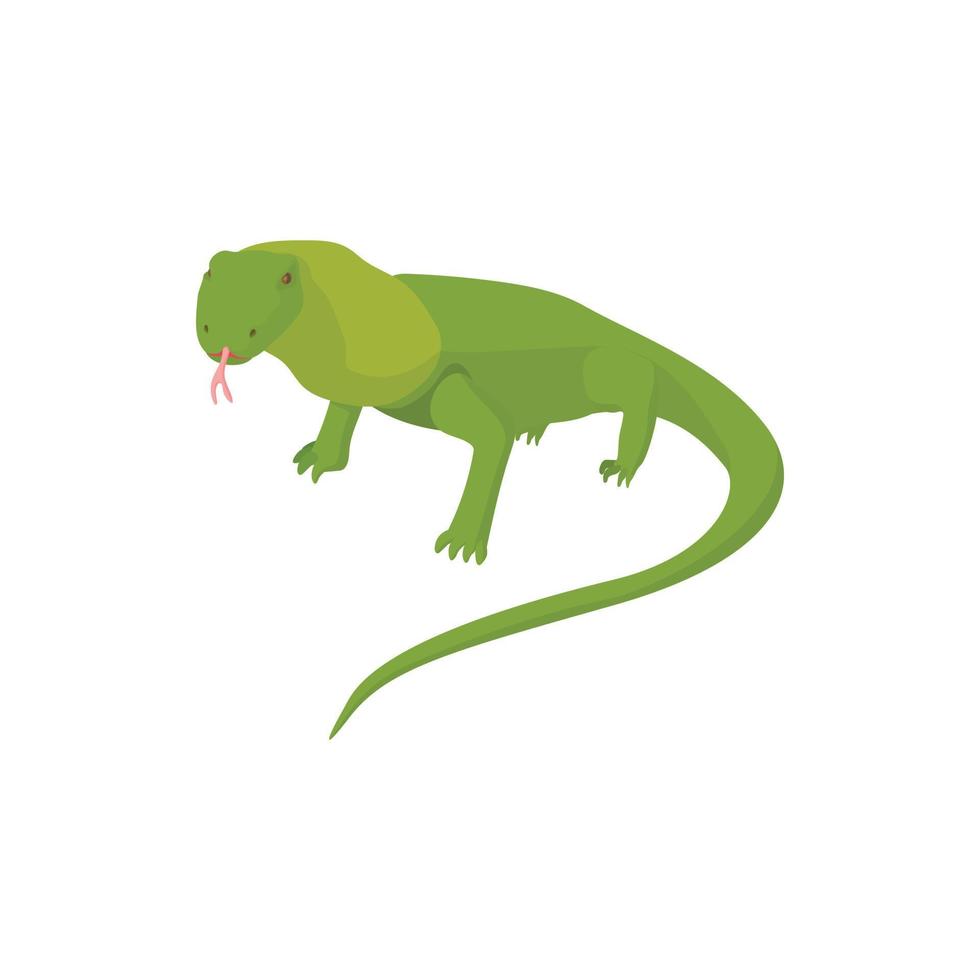 Lizard icon, cartoon style vector