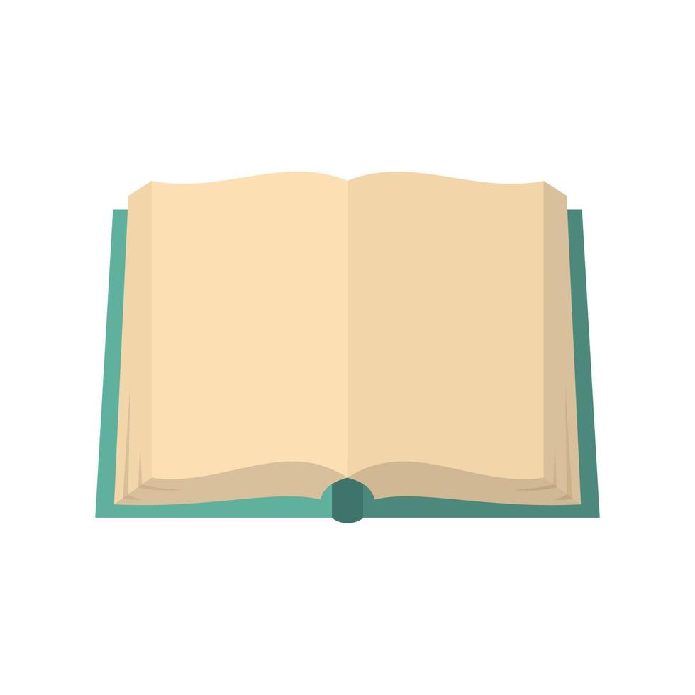 Book deployed icon, flat style vector