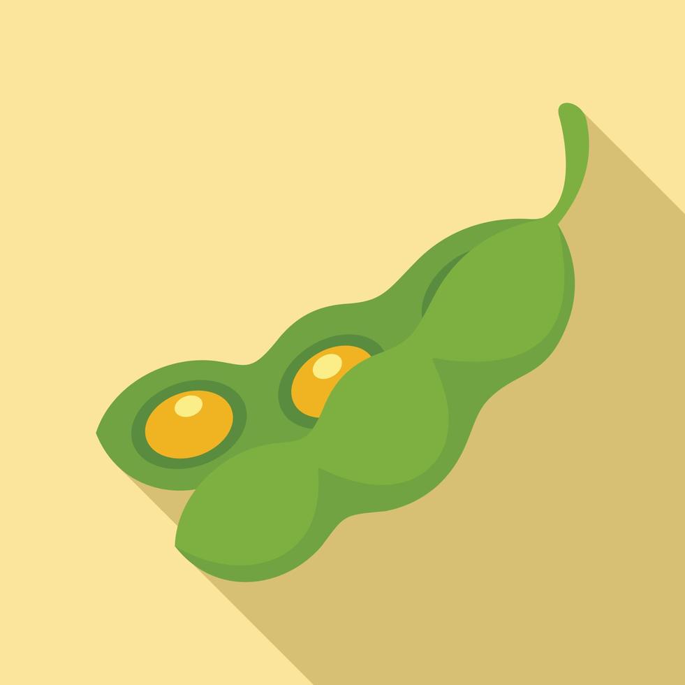 Beans icon, flat style vector