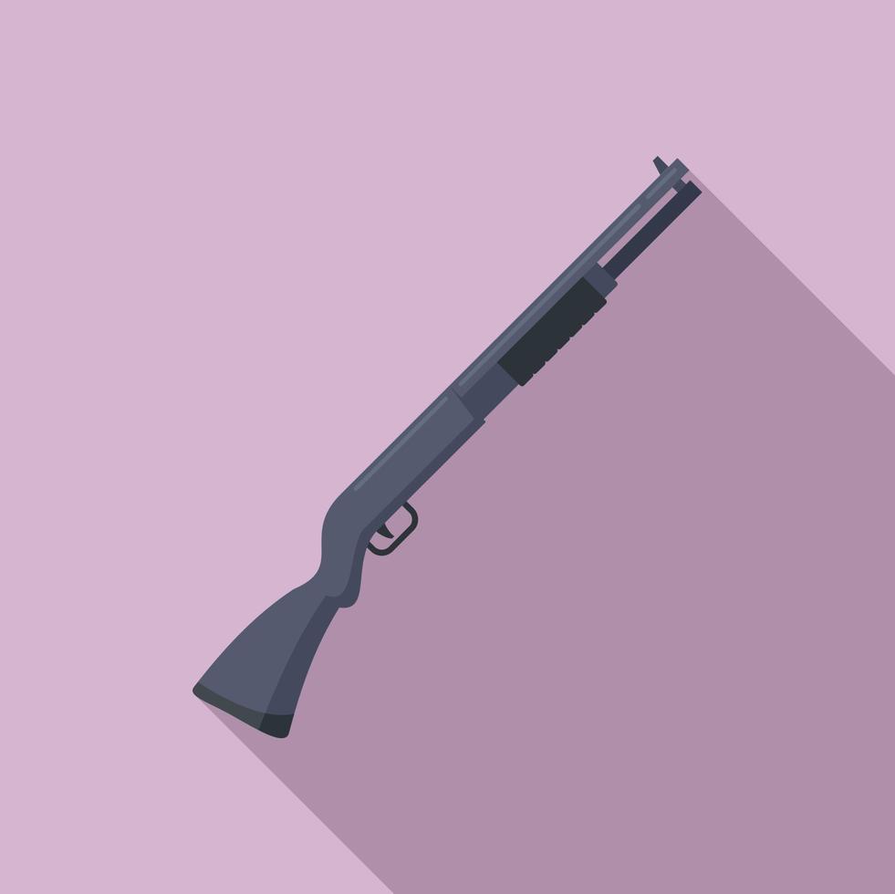 Police shotgun icon, flat style vector