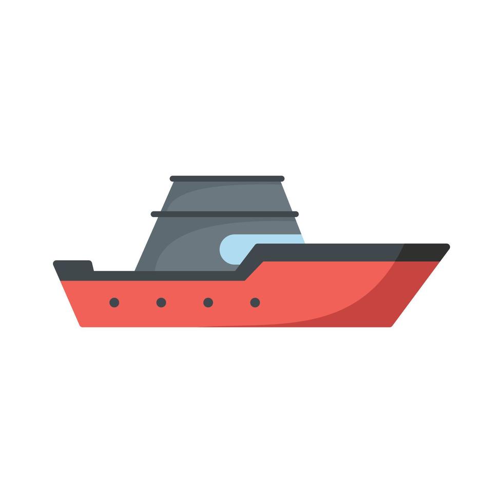 icono de transporte de barcos, estilo plano vector