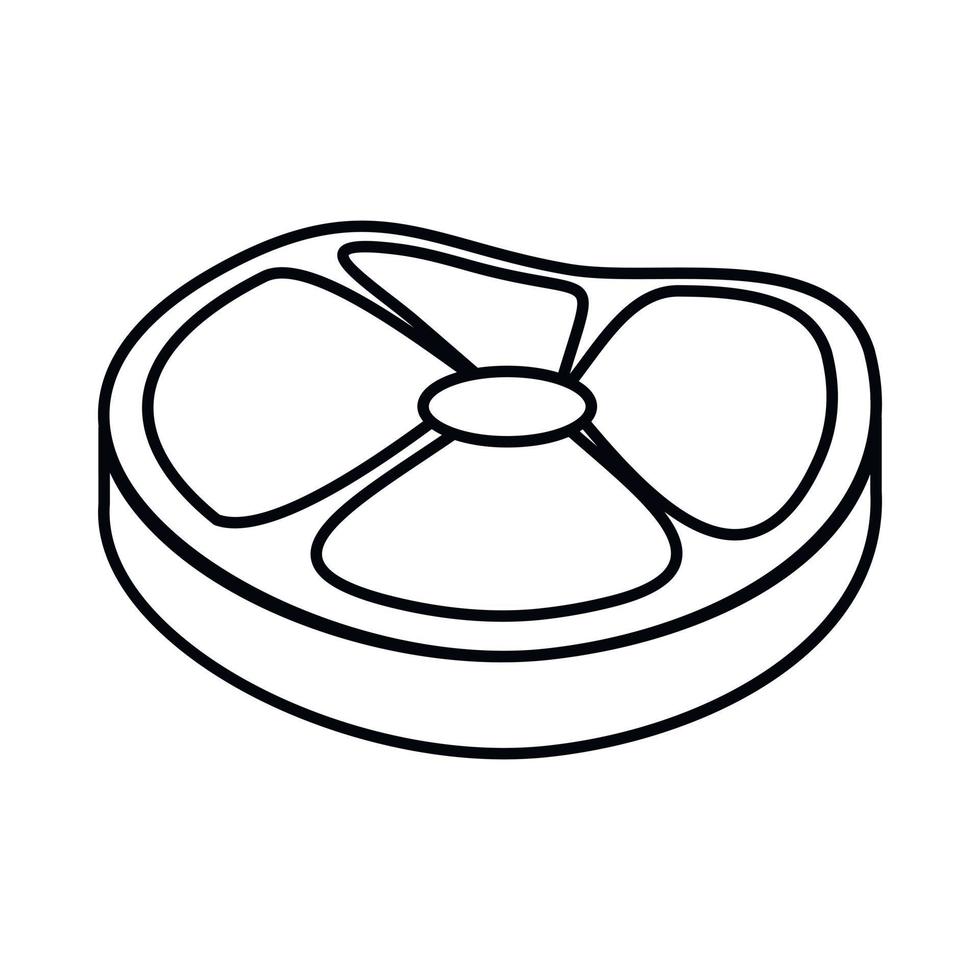 Steak Icon, outline style vector