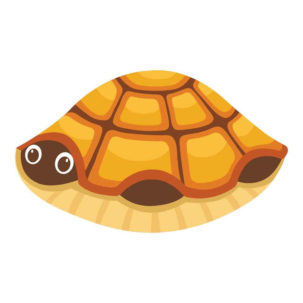 Turtle in house icon, cartoon style vector