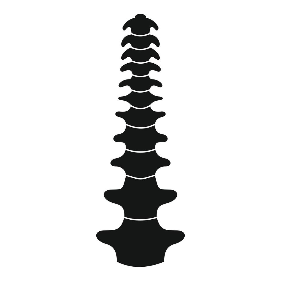 Human spine icon, simple style vector