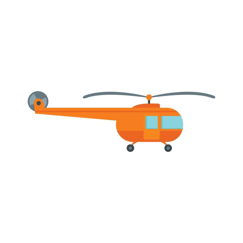 Transport helicopter icon, flat style vector