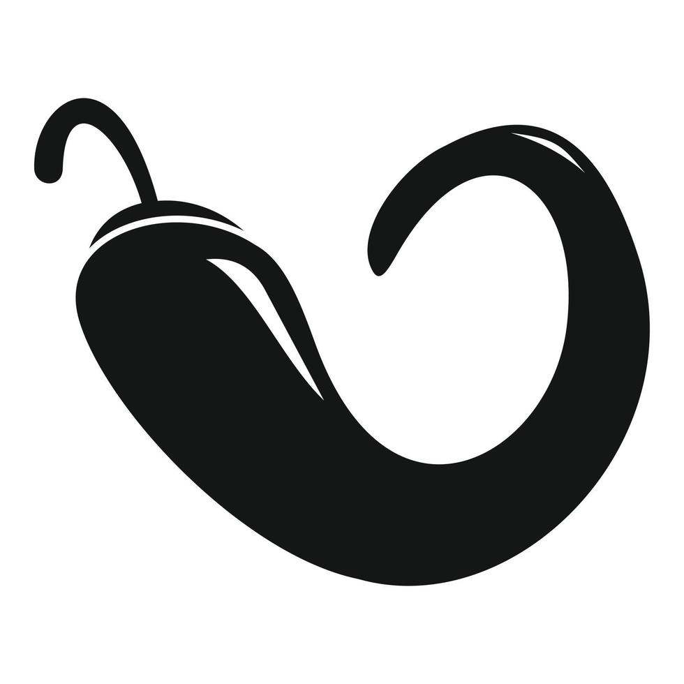 Jalapeno chili pepper icon, simple style vector