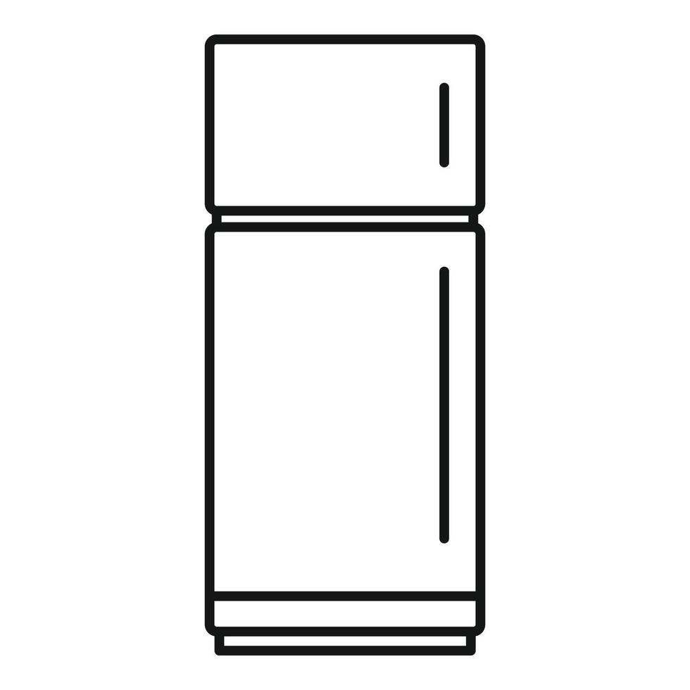 Cold fridge icon, outline style vector