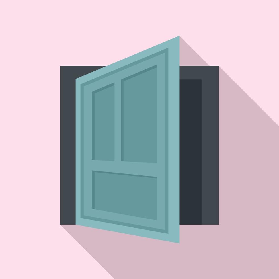 Internal door icon, flat style vector