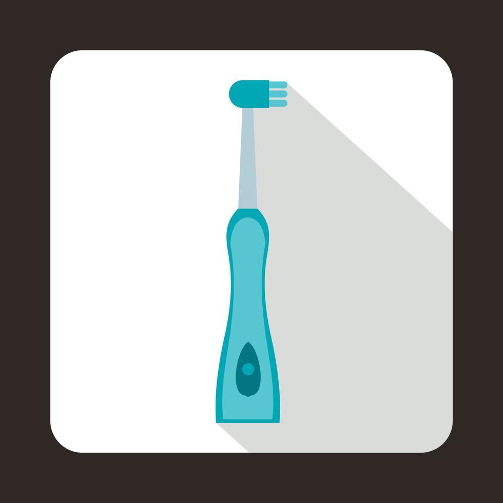 icono de cepillo de dientes eléctrico, tipo plano vector