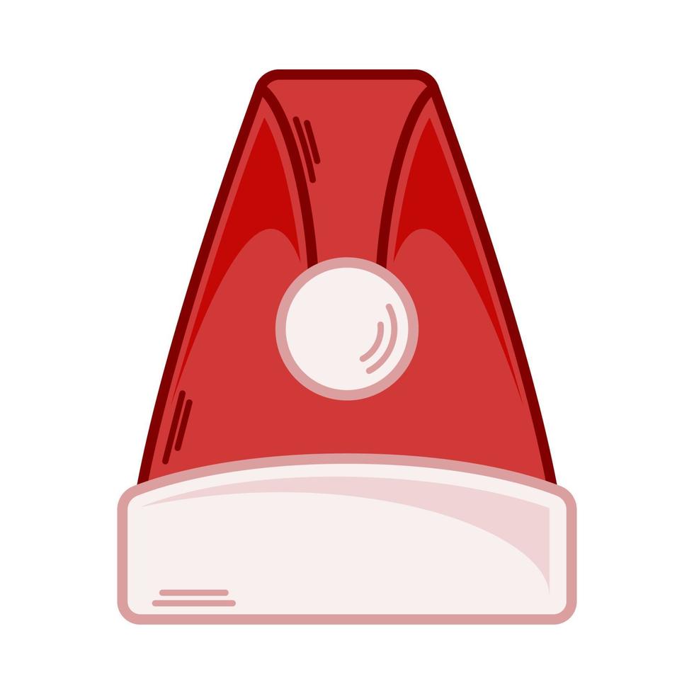 ilustración de sombrero rojo de santa de dibujos animados. 10 pasos vectoriales vector