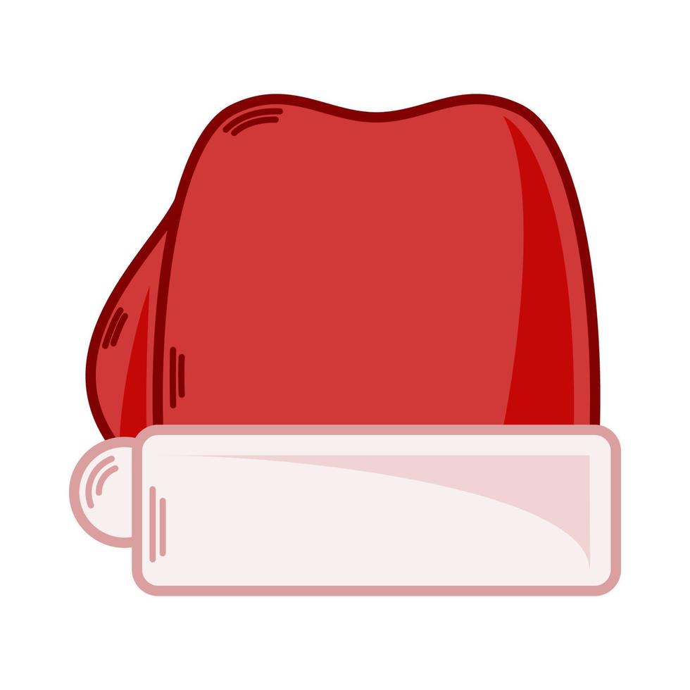 ilustración de sombrero rojo de santa de dibujos animados. 10 pasos vectoriales vector