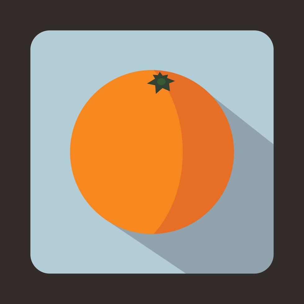 icono de mandarina en estilo plano en una luz vector