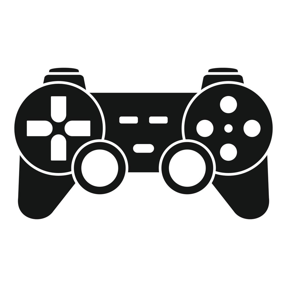 icono de joystick ergonómico, estilo simple vector