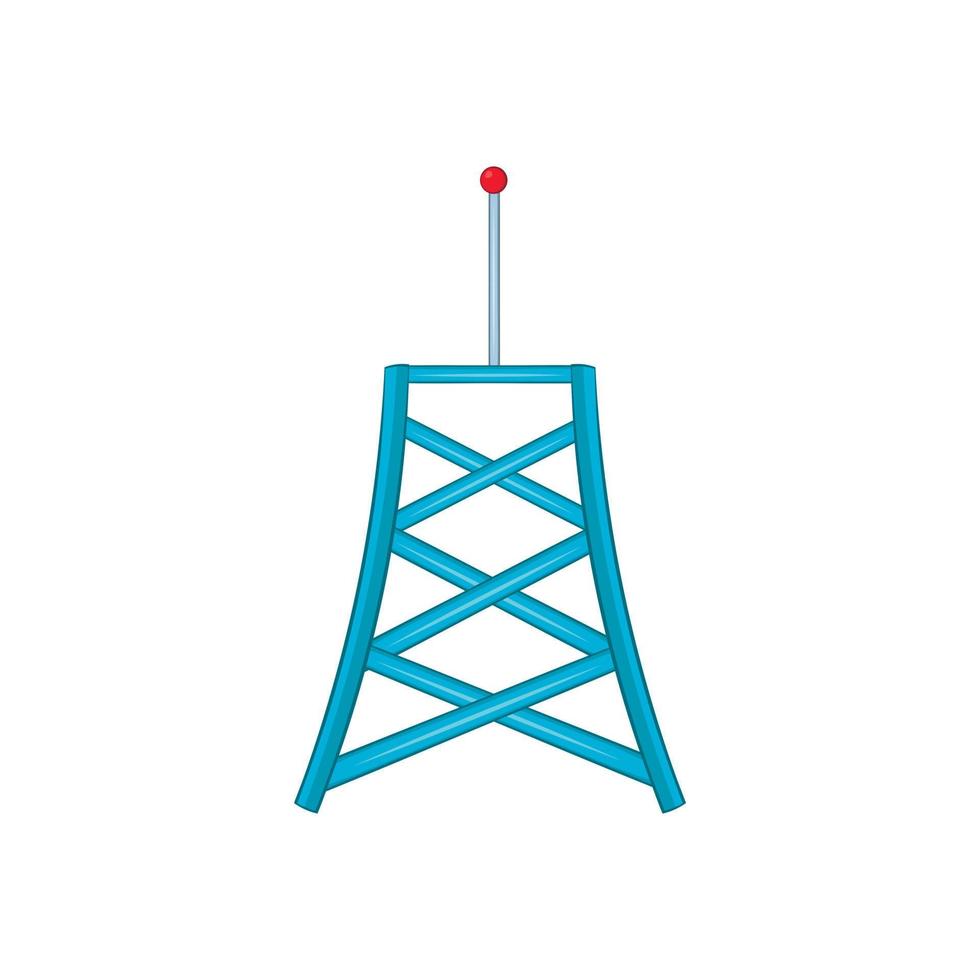 icono de torre de conexión inalámbrica, estilo de dibujos animados vector