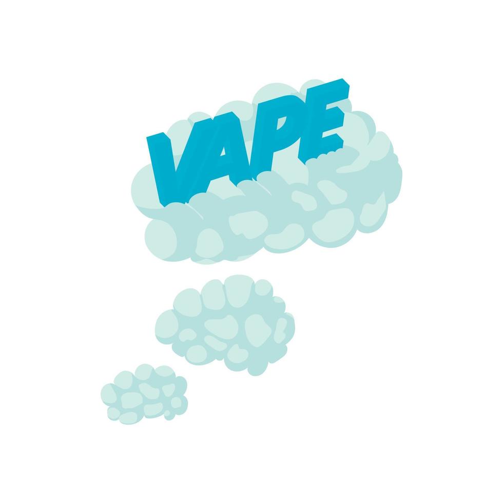 icono de nubes vape en estilo de dibujos animados vector