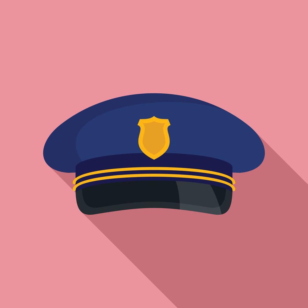 Postman cap icon, flat style vector