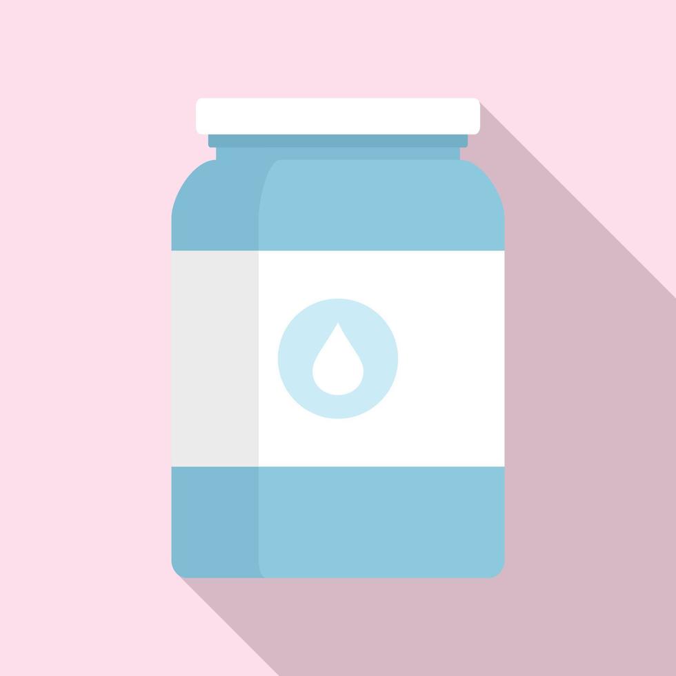 Milk jar icon, flat style vector