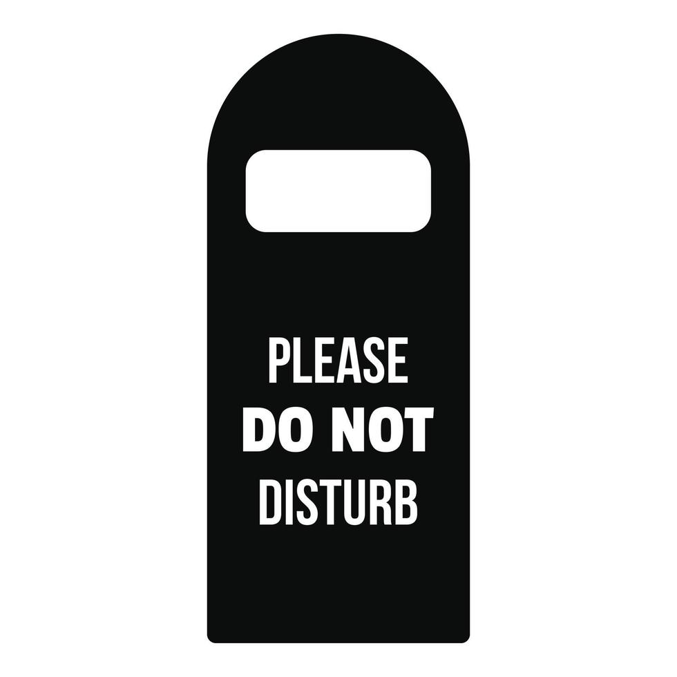 Please do not disturb room tag icon, simple style vector