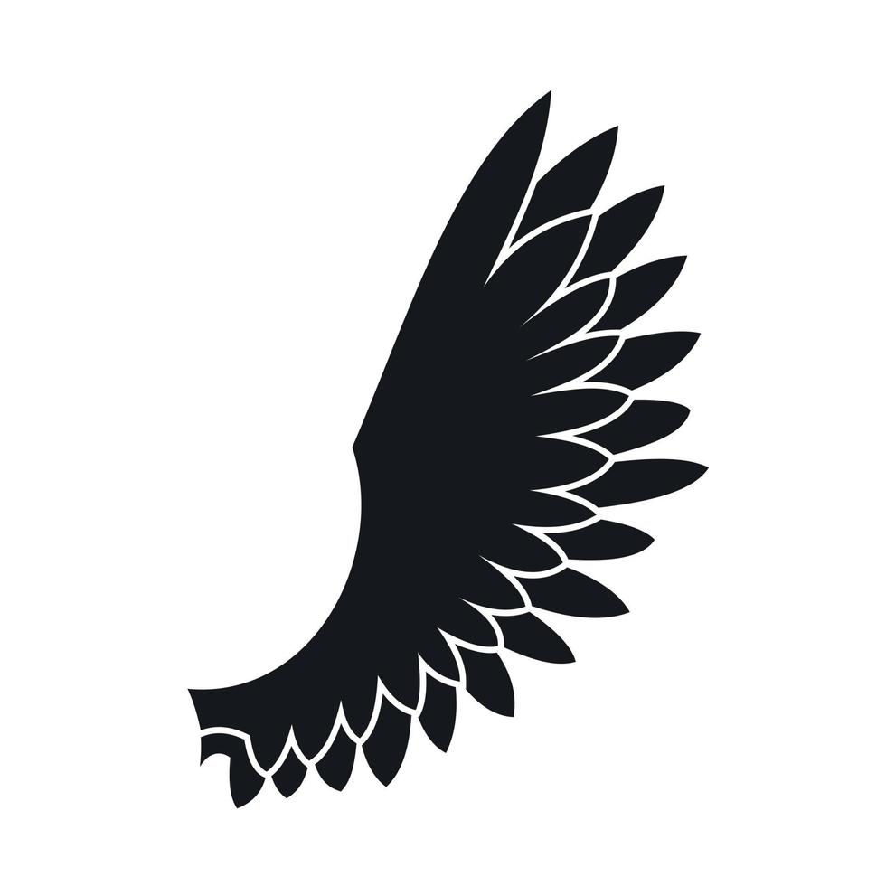 Wing icon, simple style vector