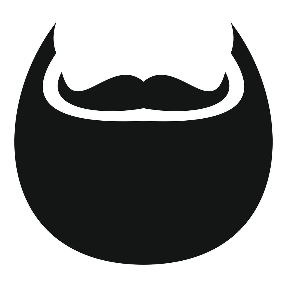 icono de barba de hombre, estilo simple. vector