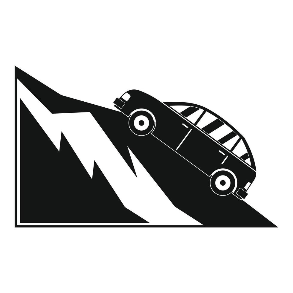Mountain accident icon, simple style vector