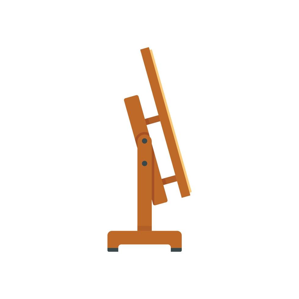 Architect wood stand icon, flat style vector