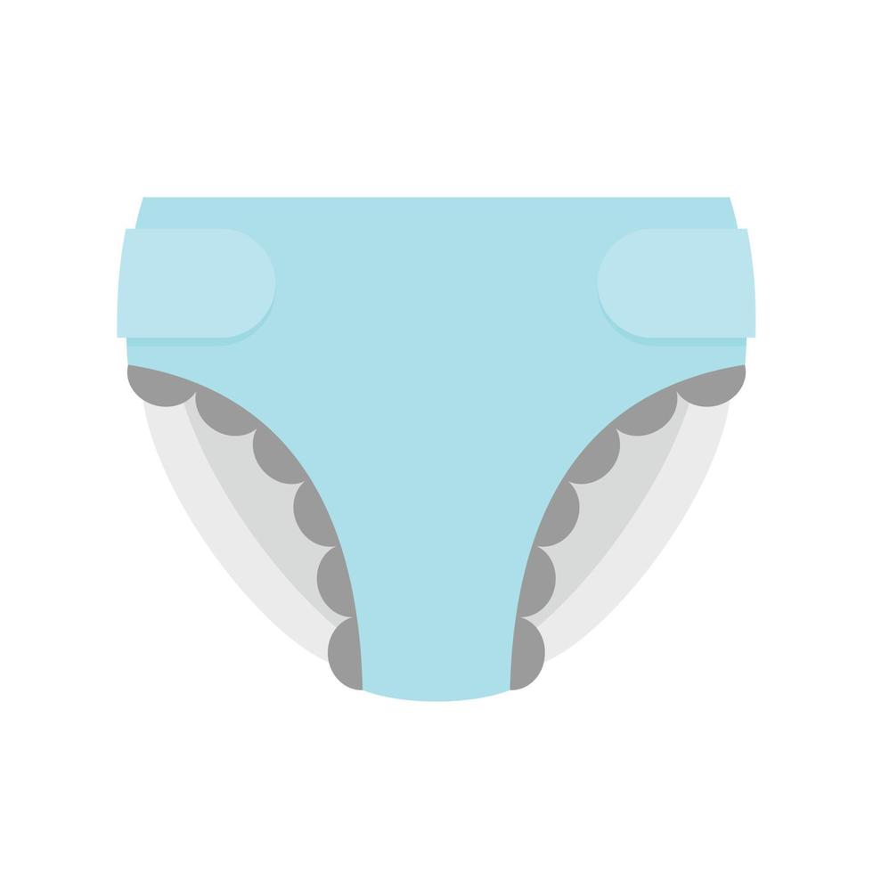 Baby nappy icon, flat style vector