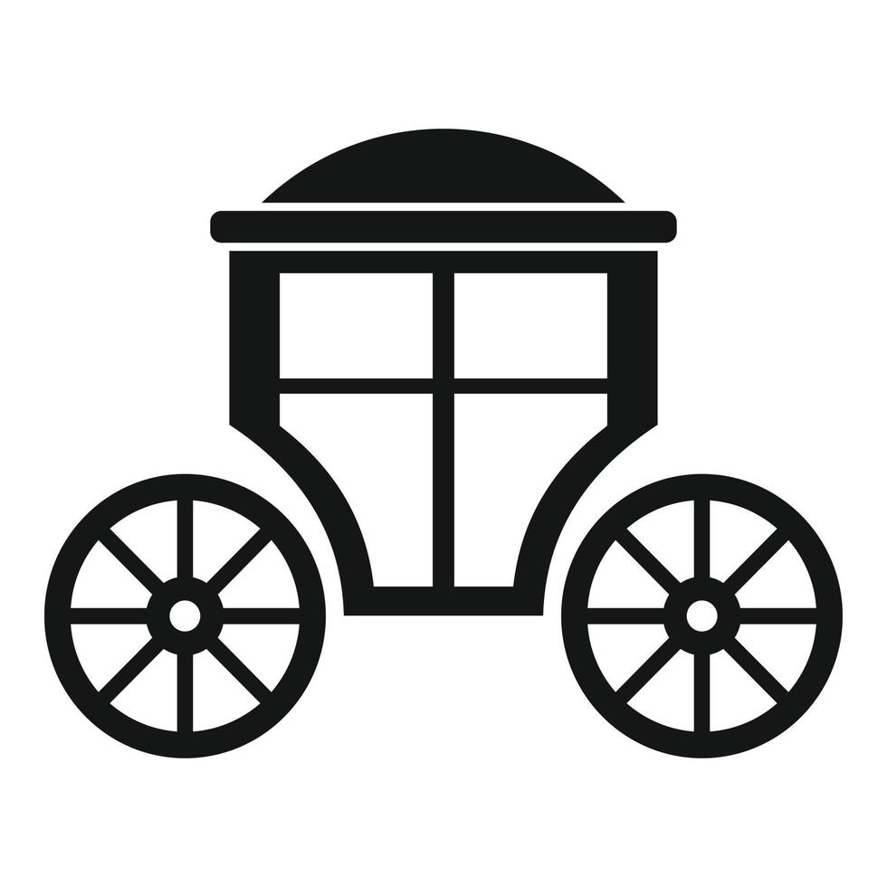 Traditional brougham icon, simple style vector