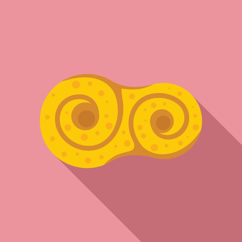 Sweden bakery icon, flat style vector