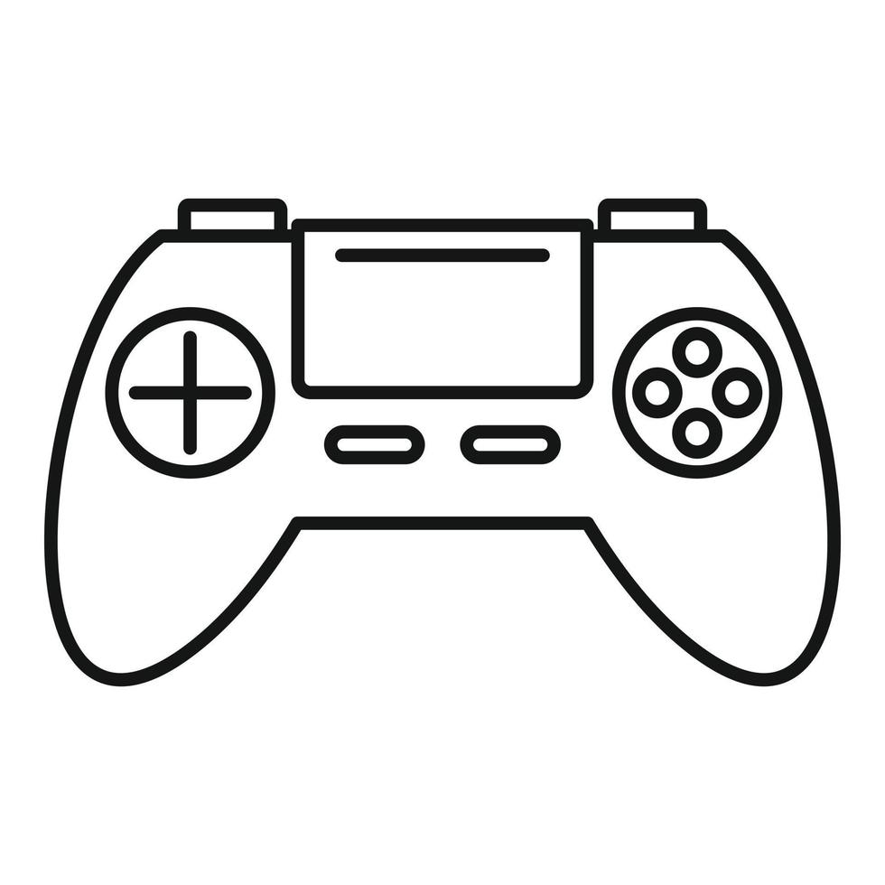 Toy gamepad icon, outline style vector