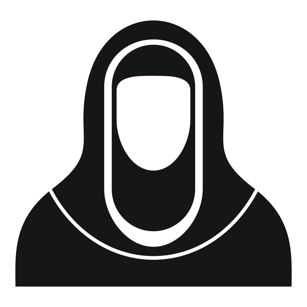icono de mujer avatar de dubai, estilo simple vector