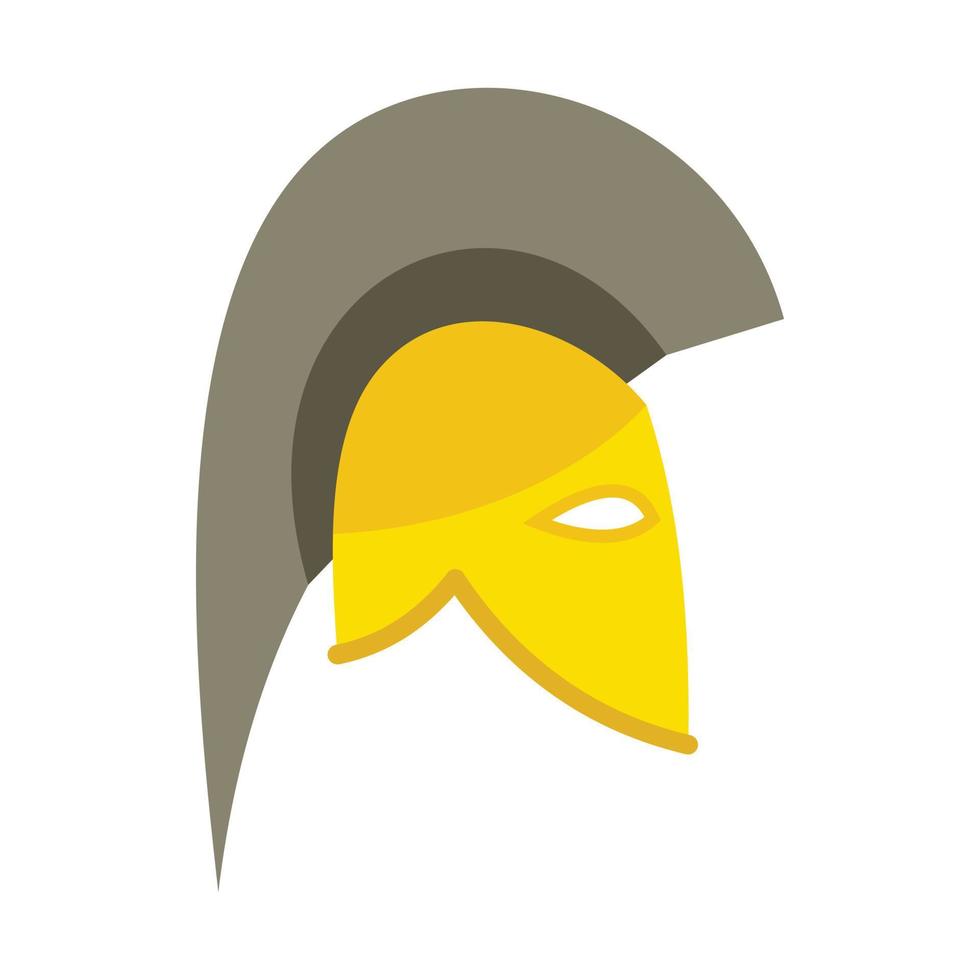 Knight helmet icon, flat style vector