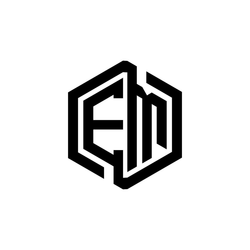 EM letter logo design in illustration. Vector logo, calligraphy designs for logo, Poster, Invitation, etc.