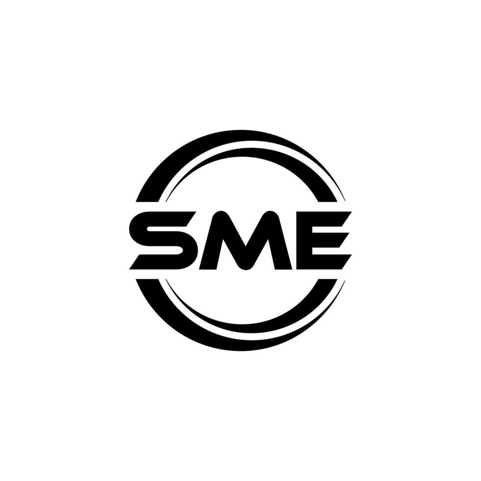 diseño de logotipo de letra sme en ilustración. logotipo vectorial, diseños de caligrafía para logotipo, afiche, invitación, etc. vector