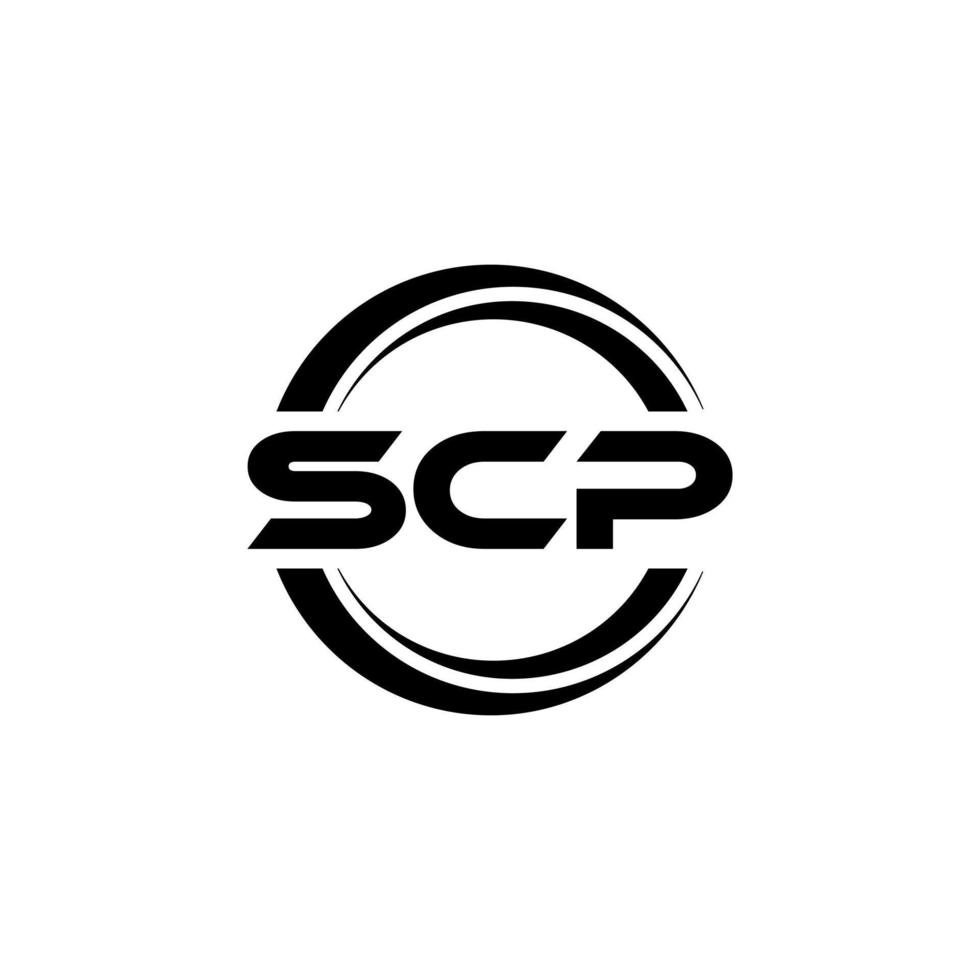 diseño del logotipo de la letra scp en la ilustración. logotipo vectorial, diseños de caligrafía para logotipo, afiche, invitación, etc. vector